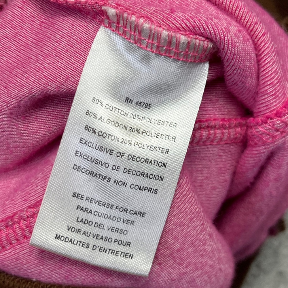 Y2k Skechers Hoodie Girls M Brown Pink Velour McBling Rhinestone Embroidered - Picture 9 of 15
